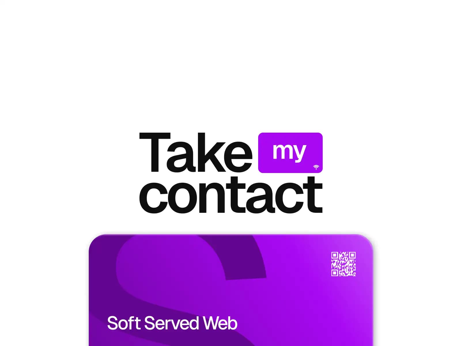 Take My Contact: Digital Business Card Solution banner