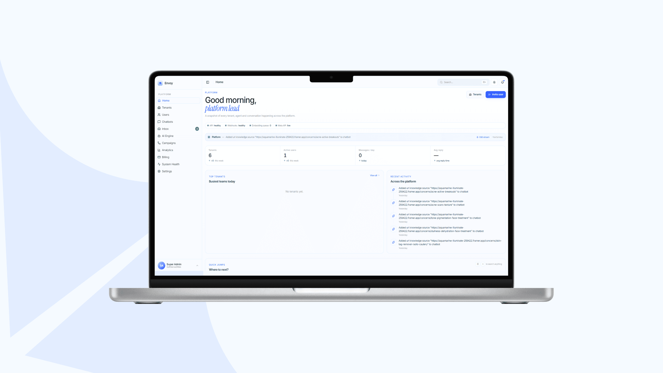 Envoy: Omnichannel AI Chatbot Builder banner